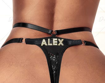 Name Thong, Custom Name G-Strings, Personalised Name Thong, Custom Name Thong