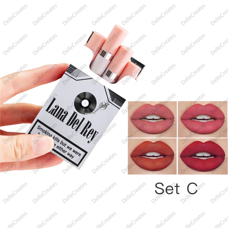 Lana Del Rey Lipsticks Set,Christmas Gift For Her,Designed Box With Your Photo,Lana Del Rey Merch image 4