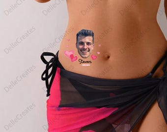 Benutzerdefinierte Bräutigam Gesicht temporäre Tattoos, Bachelorette Party Gefälligkeiten