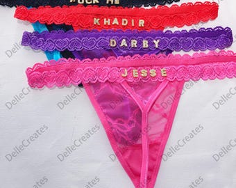 Custom Name G-Strings, Personalised Name Thong, Custom Name Thong
