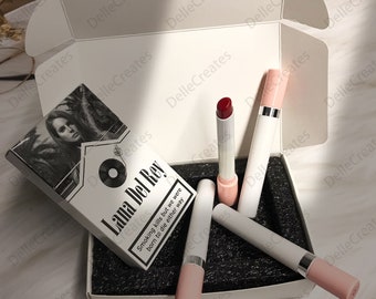 Lana Del Rey Lipsticks Set,Christmas Gift For Her,Designed Box With Your Photo,Lana Del Rey Merch,Lana Del Rey Gift Box