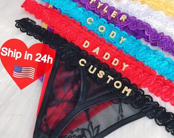 Custom Name G-Strings: Personalised Thong,High-stretch Lace Thong