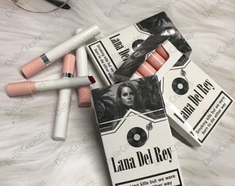 Conjunto de lápices labiales de Lana Del Rey, regalo de Navidad para ella, caja diseñada con su foto, merchandising de Lana Del Rey