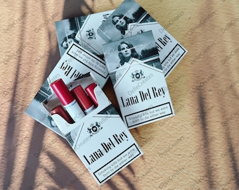 Lot de rouges à lèvres Lana Del Rey, cadeau de Saint-Valentin pour elle, boîte conçue avec votre photo, produits dérivés Lana Del Rey