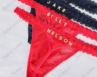 Custom Thong, Personalised Name Thong, Custom Name Thong,Personalised Thong For Wife,Girl Friend