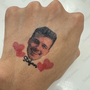 Bachelorette Tattoos, Bräutigam Gesicht Tattoo, Gastgeschenke, individuelle temporäres Tattoo, Bachelorette Party Gunst, personalisiertes Tattoo, Hochzeitsgeschenk