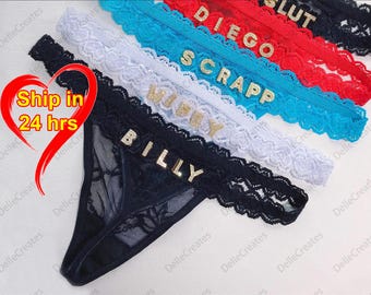 Custom Name G-Strings, Personalised Name Thong, Custom Name Thong