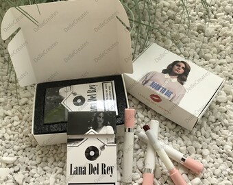 Lana Del Rey Lipsticks Set,Christmas Gift For Her,Designed Box With Your Photo,Lana Del Rey Merch