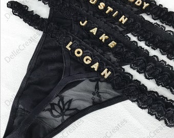 Custom Thong, Personalised Name Thong, Custom Name Thong,Personalised Thong For Wife,Girl Friend