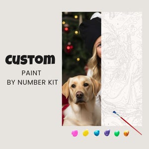 Kit de pintura por números personalizado con tu foto: experiencia artística personalizada, regalo perfecto para tu ocasión, retrato personalizado, pintura acrílica