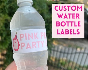 Custom Water Bottle Labels - Perfect for Birthdays, Baby Showers, Bridal Showers, and Welcome Boxes - Level Up Your Party - Set of 10