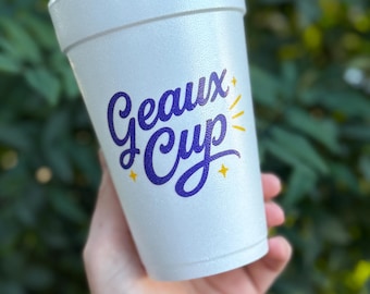 LSU Tailgate Cups - Set of 10 Styrofoam Geaux Cups