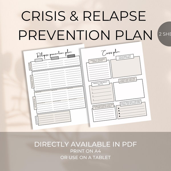 Krise und Rückfallverhütungsplan | Englisch + Niederländisch | PDF-Download
