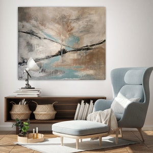 Abstract painting, canvas hand-painted, decoration, unique, abstract art, gift, living room, bedroom, modern art, painting, art, handmade