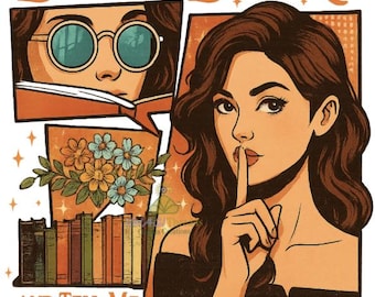 Funny Smut Reader PNG: Sassy Brunette Comic Design (Digital Download