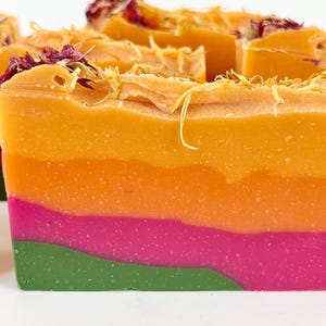 Triple Butter Mango Palm-Free Homemade Soap Bar, Handmade Spa Gift, Luxury Party Favor, Cold Process Soap, Decorative Soap, Stocking Stuffer