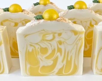 Limoncello (Palm-Free) Homemade Soap Bar, Handmade Spa Gift, Luxury Party Favors, Cold Process Soap, Decorative Soap Bar, Stocking Stuffer