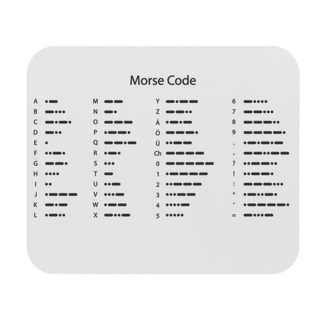 Morse Code Mouse Pad Etsy
