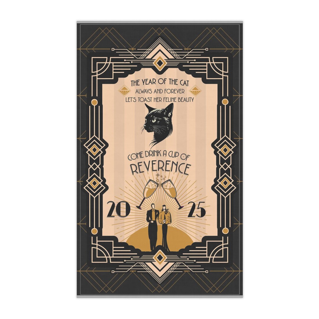Photo inspiration: Fresh Look at Art Deco Black Cat Tea Towel Kitchen Gift Towel Feline
