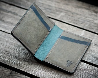 Handmade Leather Wallet, Minimalist Wallet, Vertical Bifold Wallet, Slim Wallet, Mens Wallet, Birthday Gift, Gift for Him, Wedding Gift