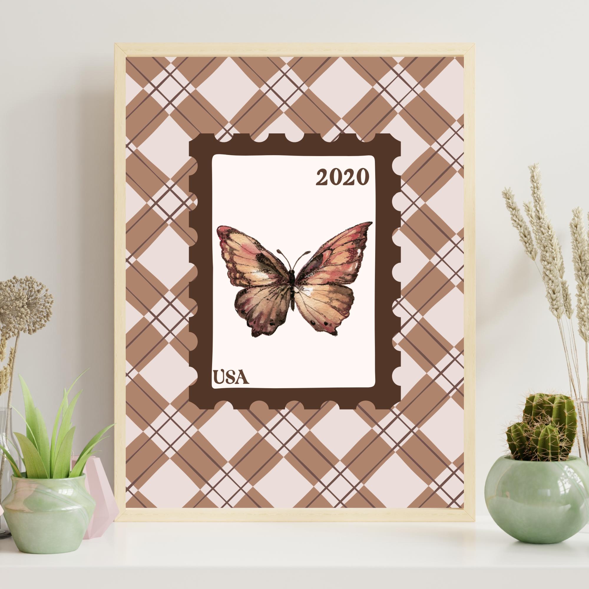 Subtle Evermore Butterfly Digital Wall Art Print