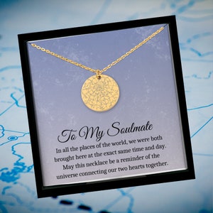 Gepersonaliseerde sterrenkaartketting, cadeaus voor vrouwen, cadeaus voor vriendin, munthanger, goud/zilver/roségouden ketting aanpassen