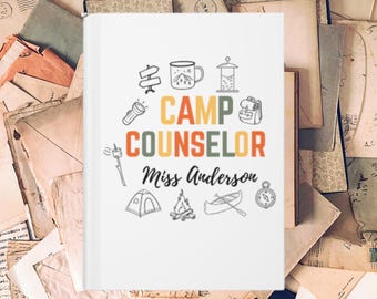 Personalized Camp Counselor Journal, Custom Name Summer Camp Notebook, Gift for Camp Leaders, Camp Counselor Journal, Summer Camp Gift