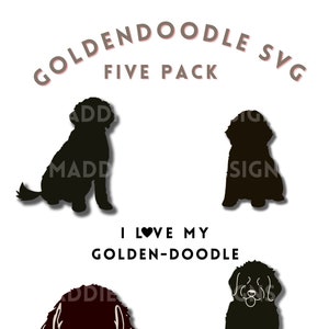 GoldenDoodle SVG Bundle|GoldenDoodle Silhouette|Hund Mama Geschenk|Goldendoodle Autoaufkleber|Goldendoodle Tumbler Wrap|GoldenDoodle Art|Hund SVG