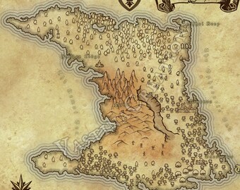 Custom Regional Map for Dnd and Tabletop Games