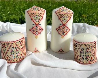 Personalised henna candles, wedding candles, wedding favours, gifts