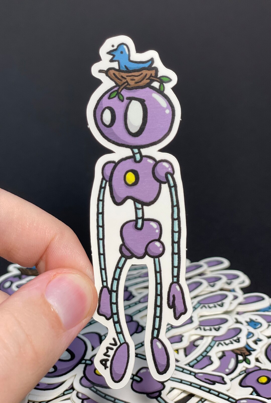 Purple Bot Sticker - Etsy
