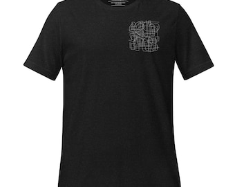 Ein weiteres feines Design - Sm White Line - Moderne Kunst T-Shirt - Einzigartiges abstraktes grafisches T-Shirt