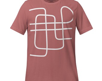 Design Zwei - Wh C - Modern Lines Tee - Einzigartiges und subtiles Grafikdesign, das sich auch hervorragend als Geschenk eignet