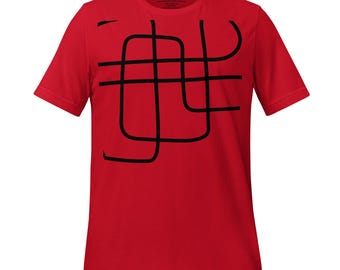 Design Two - Bl C - Modern Lines Tee - Einzigartiges und subtiles Grafikdesign, das sich hervorragend als Geschenk eignet