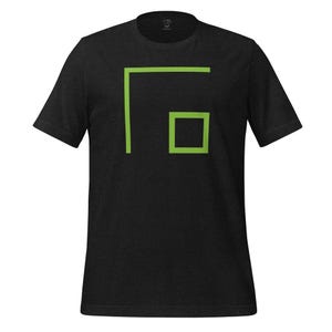 Check Box 2025 Maglietta unisex Arte astratta Originale Unico Divertente Lineare Geometrico Creativo Artistico Strano Verde