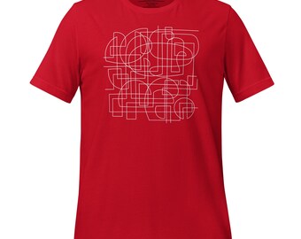 Noch ein feines Design - Lg White Line - Moderne Kunst T-Shirt - Einzigartiges abstraktes grafisches T-Shirt