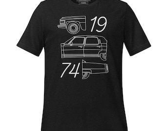 1974 Fwood White Line T-Shirt - Tolles Geschenk für Autoliebhaber