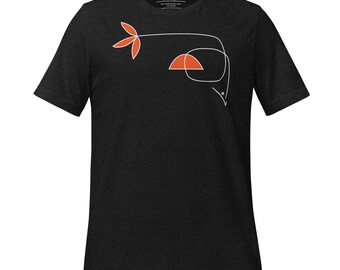 Umgedrehter Vogel-abstrakter Flug - künstlerisches Vogel-Wh Grafik-T-Shirt - lustiges Geschenk für den Vogelbeobachter in Ihrem Leben