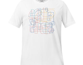 Ein weiteres feines Design - Lg Rainbow Line - Moderne Kunst T-Shirt - Einzigartiges abstraktes grafisches T-Shirt