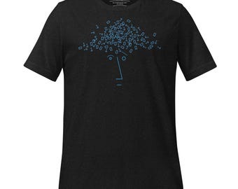 Thinkin Unisex T-Shirt 2025 Computer Programming Tech Coding Netzwerk Linien Python BASIC Java html Bits Bytes Binär Internet Web Zukunft KI