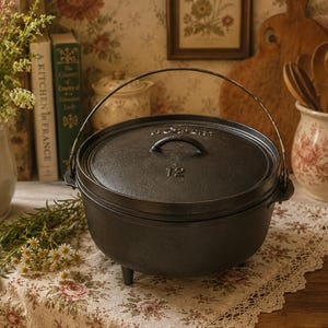 ヴィンテージLODGEダッチオーブン　五徳付き！！ Lodge #12 Dutch Oven - Etsy