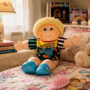 Vintage 1990 Hasbro Cabbage Patch Kids Doll | Original Free Admission Club CPK Shirt & Weebok Shoes | 90s Nostalgia Toy