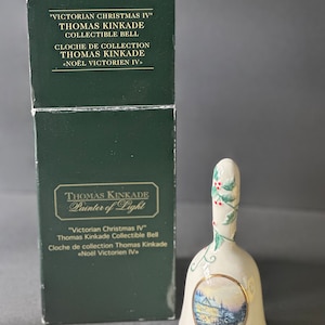 Thomas Kinkade Vintage Porcelain Christmas Bell &quot;Victorian Christmas&quot;