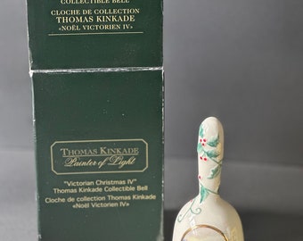 Thomas Kinkade Vintage Porcelain Christmas Bell &quot;Victorian Christmas&quot;