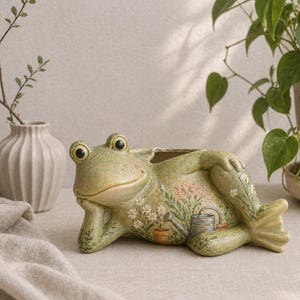 BEREIT ZUM MALEN - Keramik - "Frosch Planter"