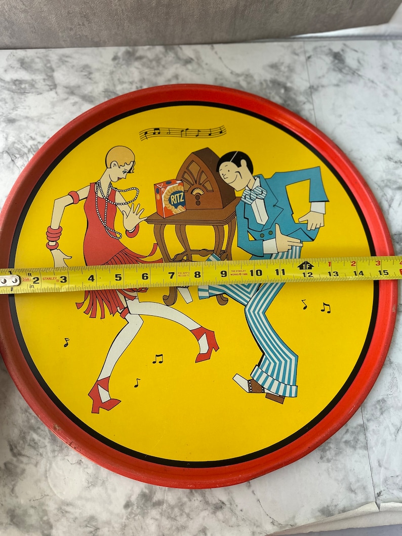 Vintage Ritz Crackers Metal Serving Tray Flappers Roaring 20's - Etsy