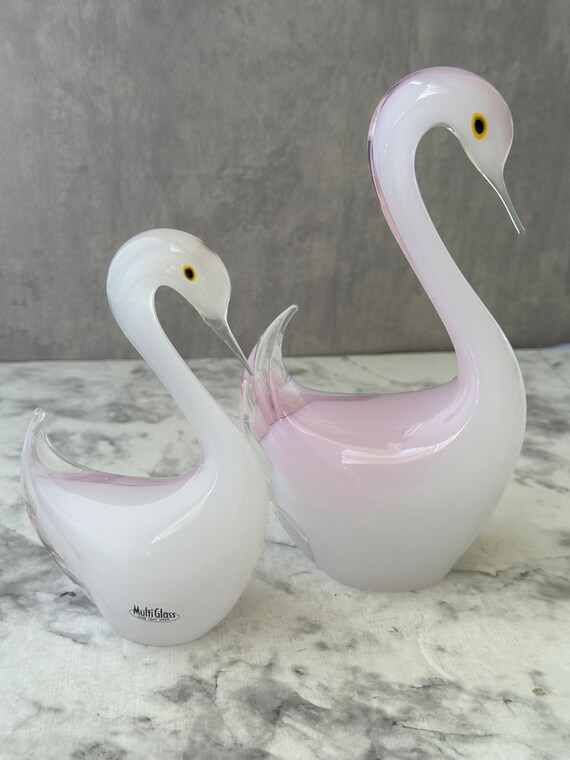 MURANO La Fenice ムラノ ラ フェニーチェ 双耳 スワン グラス MURANO La Fenice ムラノ ラ フェニーチェ 双耳 スワン グラス