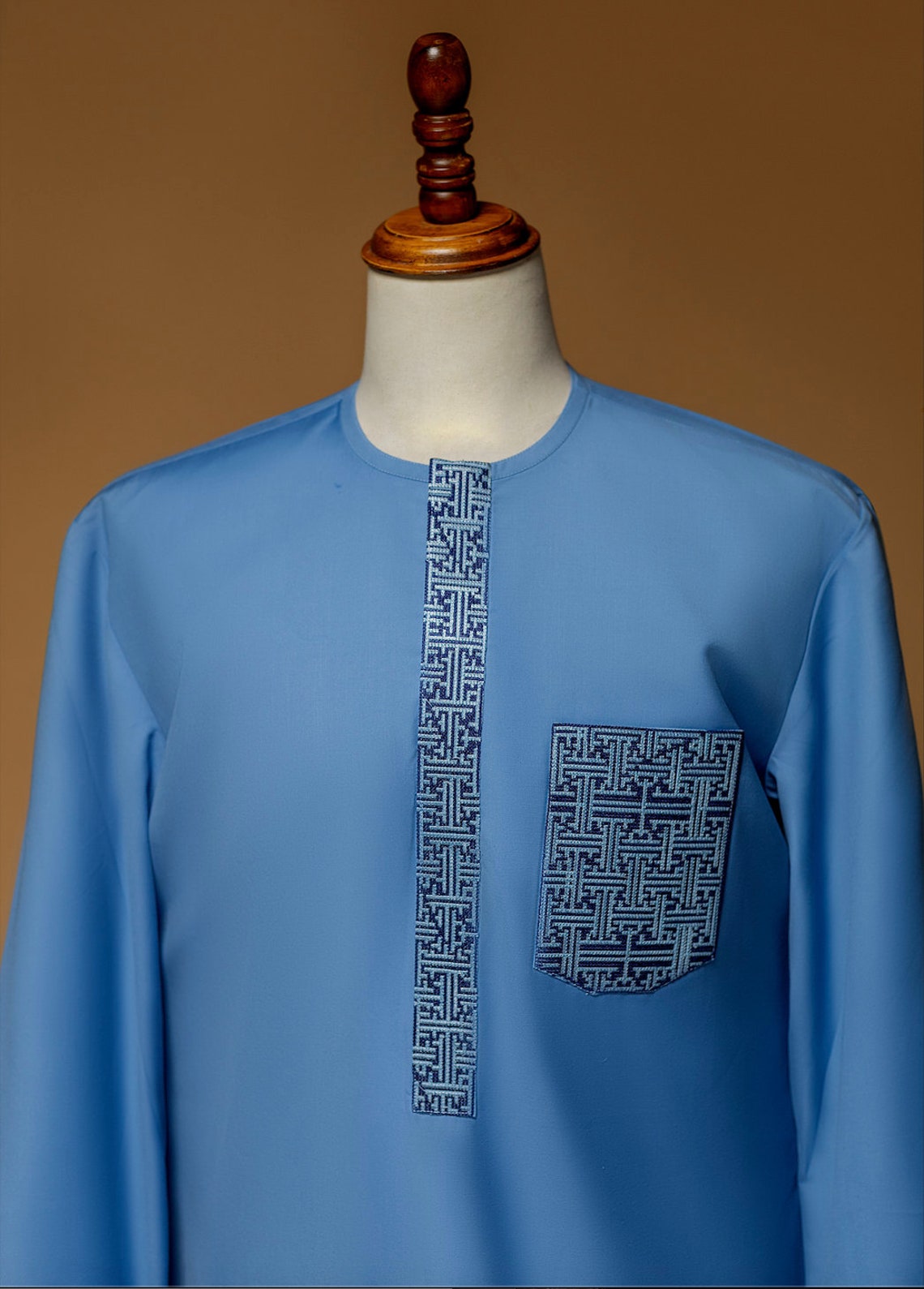 African Men Kaftan Men Outfit Men Nigerian Outfit Luxury Blue Kaftan 