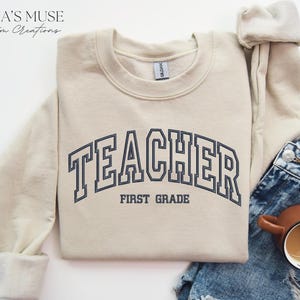 Personalized Teacher Embroidered Sweatshirt | Teacher Gift | Teacher Appreciation | Teacher Sweatshirt