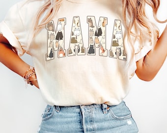 Comfort Colors Cat Mom Shirt, Cat Lover Shirt, Cat Mama Shirt, Cat Mom Gift, Cat Gift For Mothers Day, Gift For Cat Lovers, Cat Mama Gifts